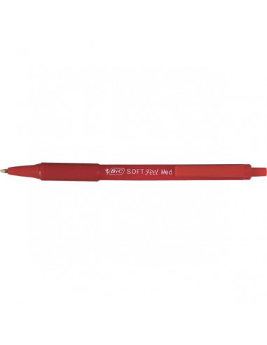Pix BIC Soft Feel Clic Grip, 12 buc/cutie, rosu,837399/SET