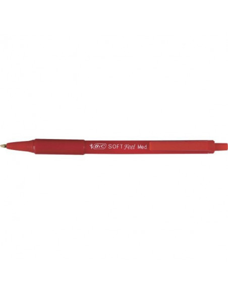 Pix BIC Soft Feel Clic Grip, 12 buc/cutie, rosu,837399/SET