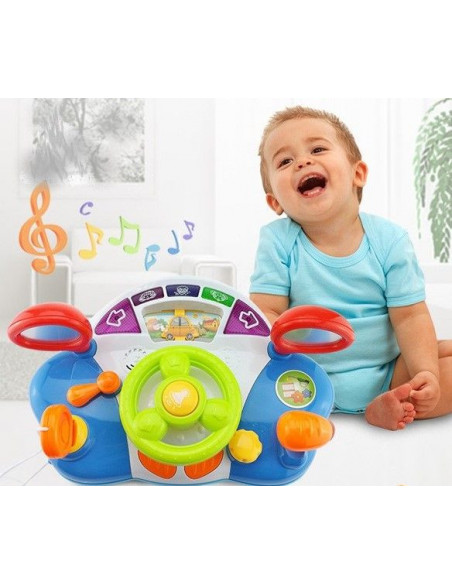 Consola Bebe Bord Masina Cu Volan Muzical Si Cu Multe