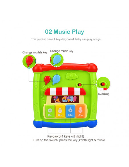 Cub Bebe Educativ Cu Sunete Si Forme Colorate,HE0520