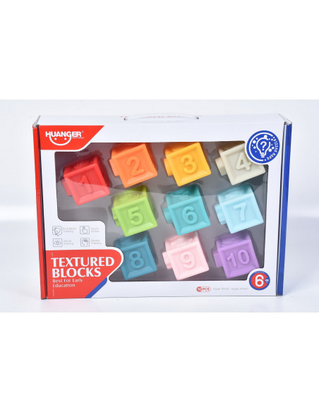 Set 10 Cuburi Soft Cu Cifre Si Culori Diferite,HE0232