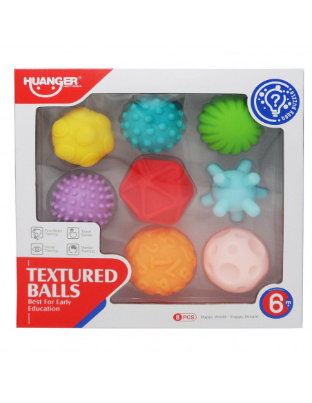 Set 8 Mingi Soft Cu Texturi Si Culori Diferite,HE0235