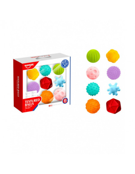 Set 8 Mingi Soft Cu Texturi Si Culori Diferite,HE0235