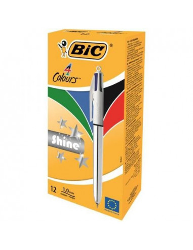 Pix BIC Shine Silver, 12 buc/cutie, 4 culori,919380/SET