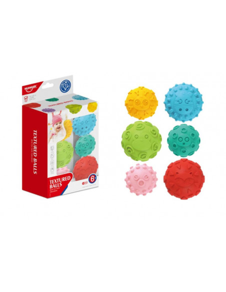 Set 6 Mingi Soft Cu Texturi Si Culori Diferite,HE0256