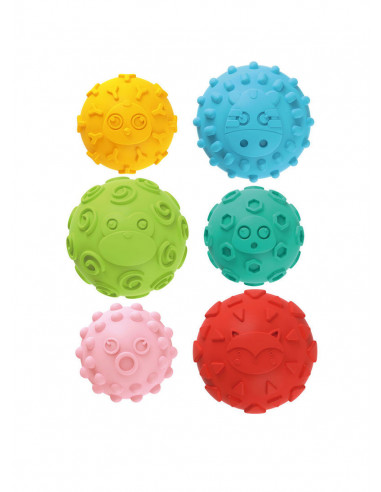 Set 6 Mingi Soft Cu Texturi Si Culori Diferite,HE0256