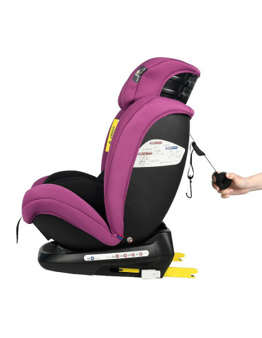 Scaun Auto Riola cu Isofix Crocodile Purple 0 36 kg pozitie