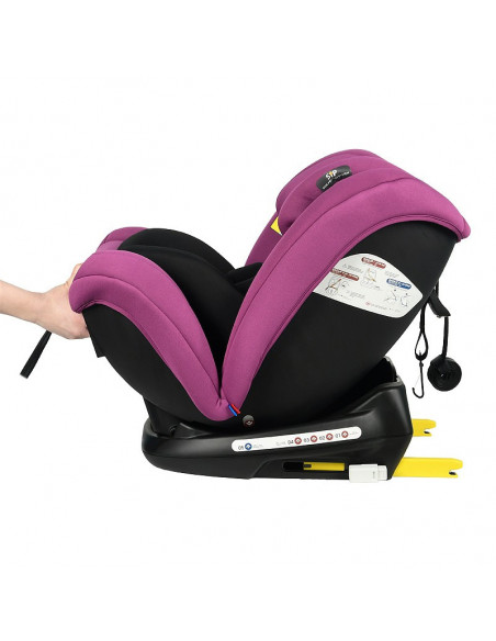 Scaun Auto Riola cu Isofix Crocodile Purple 0 36 kg pozitie