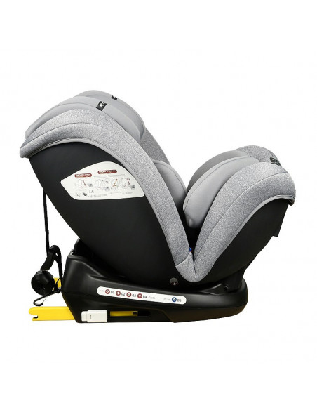 Scaun Auto Ruby Deluxe cu ISOFIX Crocodile 0 36 kg Grey pozitie