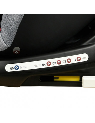 Scaun Auto Ruby Deluxe cu ISOFIX Crocodile 0 36 kg Grey pozitie