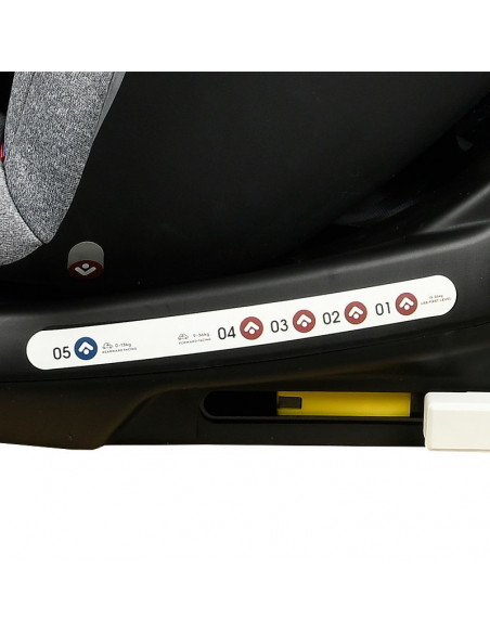 Scaun Auto Ruby Deluxe cu ISOFIX Crocodile 0 36 kg Grey pozitie