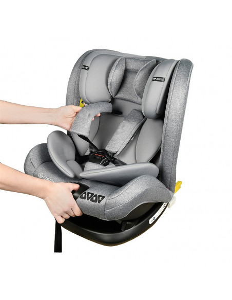 Scaun Auto Ruby Deluxe cu ISOFIX Crocodile 0 36 kg Grey pozitie