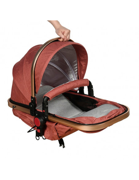 Carucior 2 in 1 reversibil S-18 Buf Boof Linen Pink 0 36