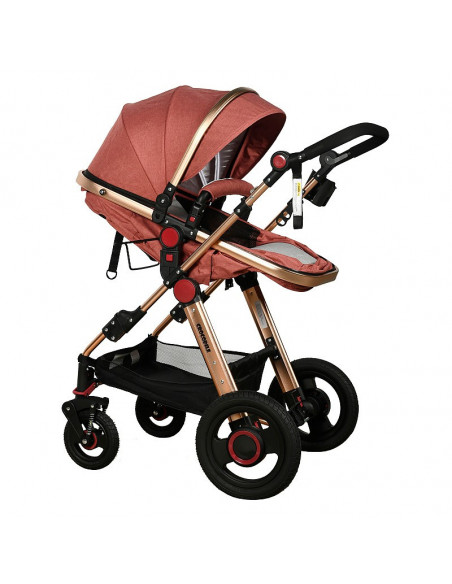 Carucior 2 in 1 reversibil S-18 Buf Boof Linen Pink 0 36