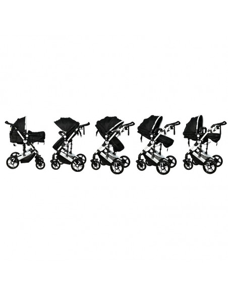 Carucior 2 in 1 reversibil X2 Black 0 36 luni Buf Boof,X2Black