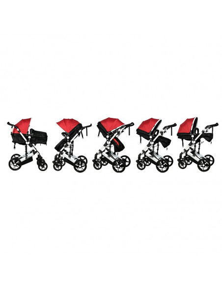 Carucior 2 in 1 reversibil X2 Buf Boof Red 0 36 luni,X2Red