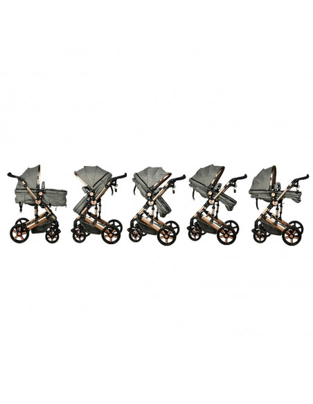 Carucior 2 in 1 reversibil X-2 Grey Gold 0 36 luni Buf