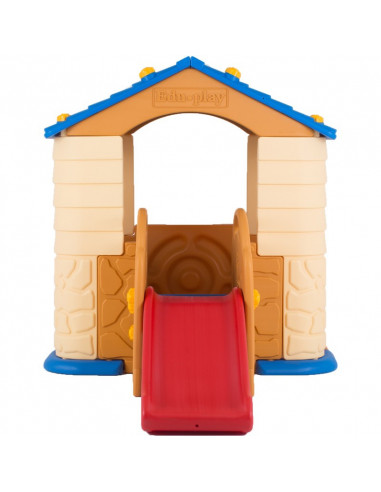 Casuta copii 2 in 1 deluxe cu tobogan Edu Play,PH-SL7338