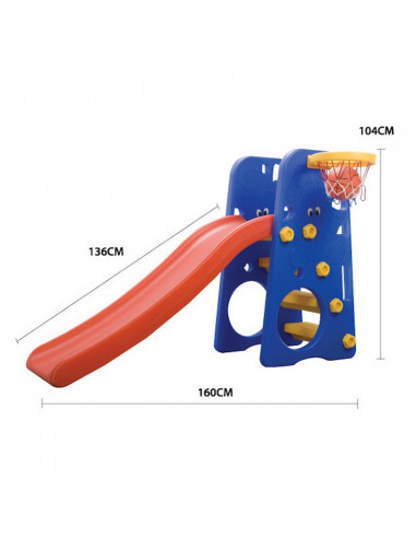Centru de joaca 2 in 1 deluxe Prieteni Edu Play cu tobogan si