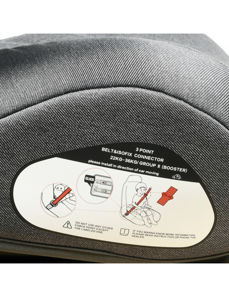 Inaltator auto ISOFIX Max Deluxe Crocodile DarkGrey,Max_DarkGrey