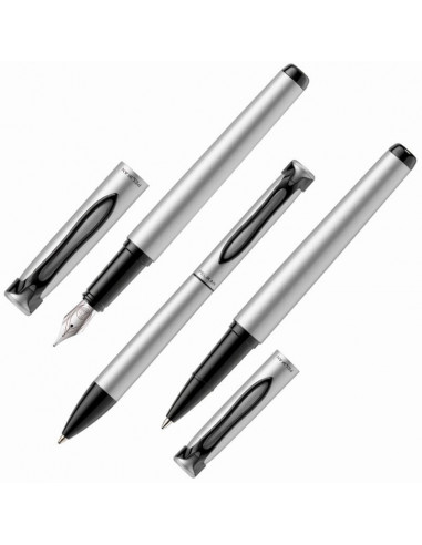 9473140,Set Stola III Stilou+Pix+Roller Corp Aluminiu Argintiu Mat/Negru Lucios