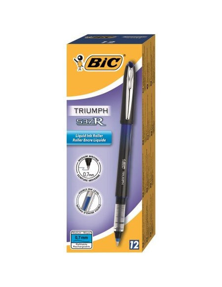 Roller BIC 537R 0.7, 12 buc/cutie, albastru,885787