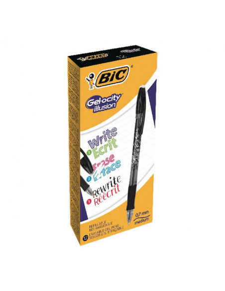 Roller BIC Gelocity Illusion - gel termosensibil, negru,943441