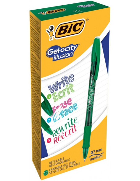 Roller BIC Gelocity Illusion - gel termosensibil, verde,943443