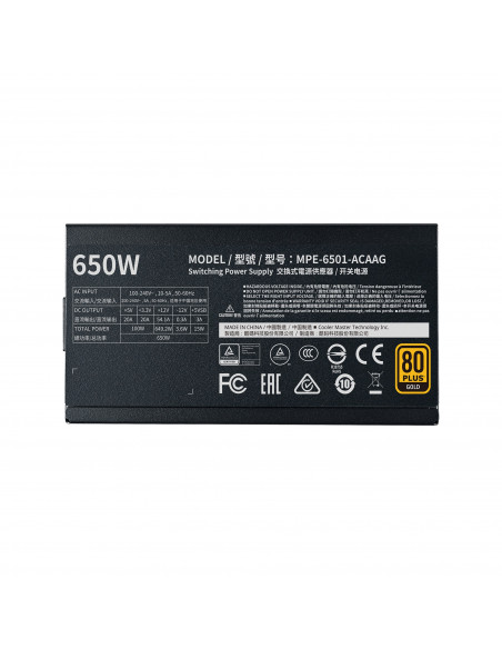 SURSA COOLER MASTER 650W (real), MWE Gold 650 V2, silent HDB