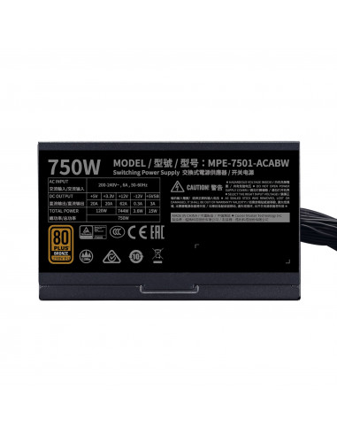 SURSA COOLER MASTER 750W (real), MWE 750 Bronze 230V V2, silent SURSA COOLER MASTER 750W (real), MWE 750 Bronze 230V V2, silent