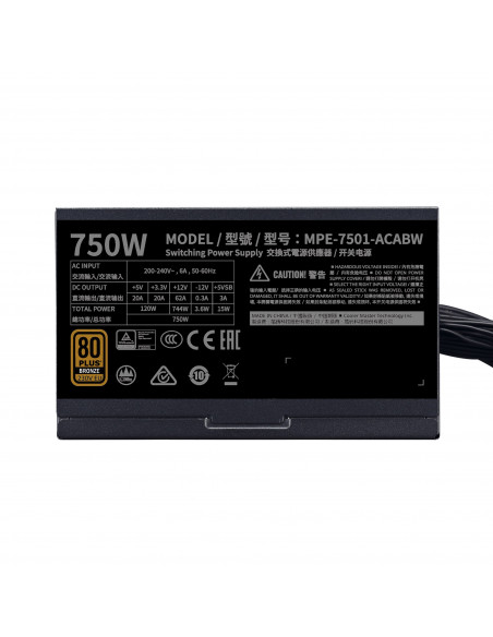 SURSA COOLER MASTER 750W (real), MWE 750 Bronze 230V V2, silent SURSA COOLER MASTER 750W (real), MWE 750 Bronze 230V V2, silent