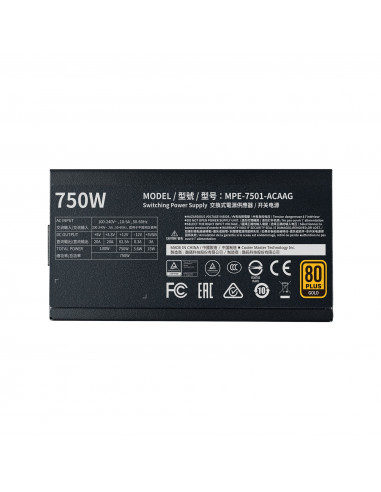 SURSA COOLER MASTER 750W (real), MWE Gold 750 V2, silent HDB