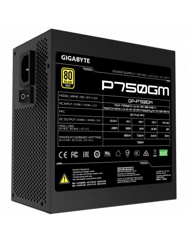 SURSA SURSA GIGABYTE, 750 W, modulara, ATX 12V 2.31, fan 120 mm