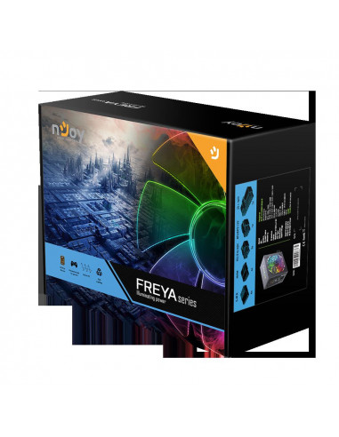 SURSA NJOY Freya 600, 600 W, ATX 12V V2.3, fan RGB 120 mm x 1