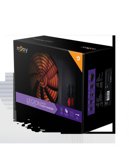 SURSA NJOY Legion 600, 600 W, ATX 12V V2.3, fan 140 mm x 1, 80