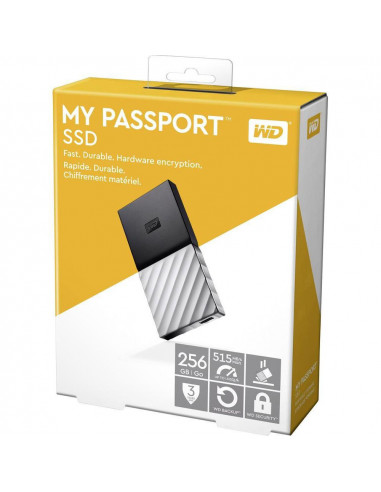 SSD extern WD 2.5" My Passport, 256GB, negru, USB