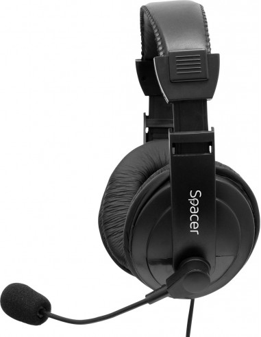 CASTI Spacer, cu fir, standard, utilizare multimedia, microfon