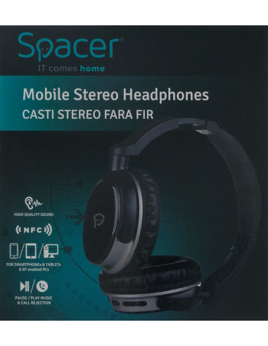 CASTI Spacer, wireless, standard, utilizare multimedia
