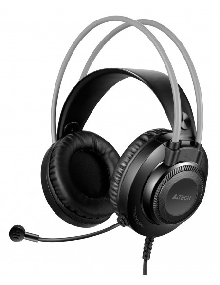 FH200i-GR,CASTI A4TECH cu fir, tip standard, utilizare multimedia (PC and more), microfon pe casca, gri, jack 3.5", "FH200i-GR" 