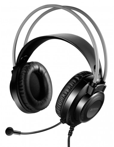 FH200i-GR,CASTI A4TECH cu fir, tip standard, utilizare multimedia (PC and more), microfon pe casca, gri, jack 3.5", "FH200i-GR" 