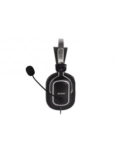 HU-50,CASTI A4tech, cu fir, standard, utilizare multimedia, microfon pe brat, conectare prin USB 2.0, negru / argintiu, "HU-50", 2