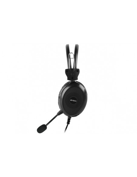 HU-30,CASTI A4tech, cu fir, standard, utilizare multimedia, microfon pe brat, conectare prin USB 2.0, negru, "HU-30", (include T