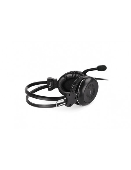 HU-30,CASTI A4tech, cu fir, standard, utilizare multimedia, microfon pe brat, conectare prin USB 2.0, negru, "HU-30", (include T