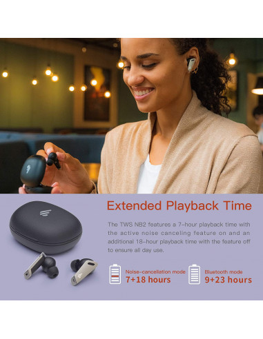 CASTI EDIFIER wireless, tip intraauriculare - butoni, utilizare