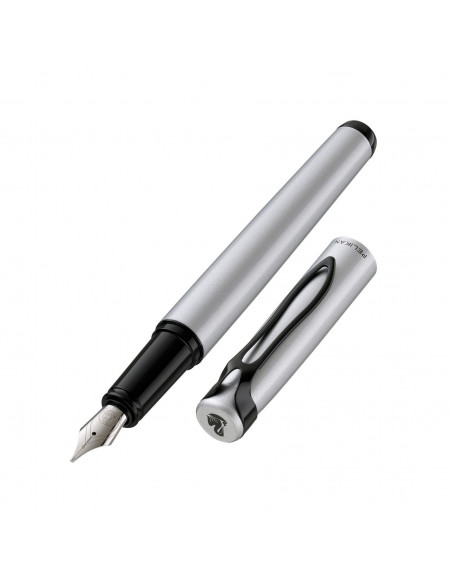 52654+C,Stilou Stola Iii penita M Corp Aluminiu Argintiu Mat/Negru Lucios
