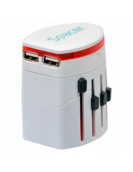 ADAPTOR universal SPACER, Schuko x 1, conectare Socket