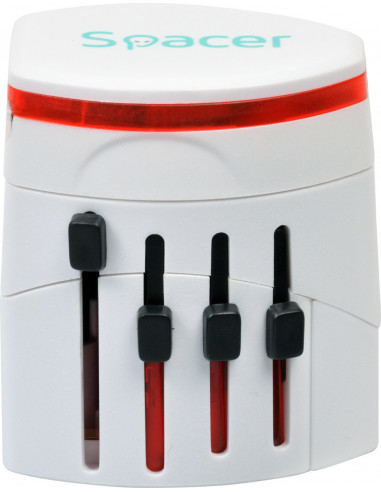 ADAPTOR universal SPACER, Schuko x 1, conectare Socket