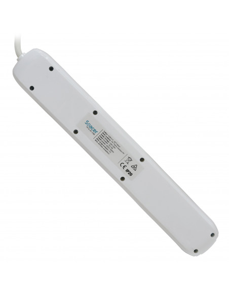 PRELUNGITOR SPACER, Schuko x 5, conectare prin Schuko (T), USB