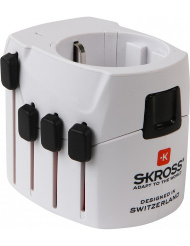 ADAPTOR universal SKROSS, Schuko x 1, Socket Universal x 1