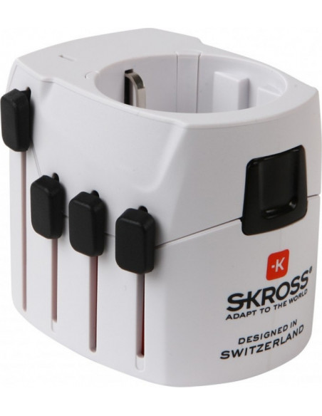 ADAPTOR universal SKROSS, Schuko x 1, Socket Universal x 1